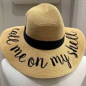 Trendy Beach Floppy Hat "Call Me On My Shell'
